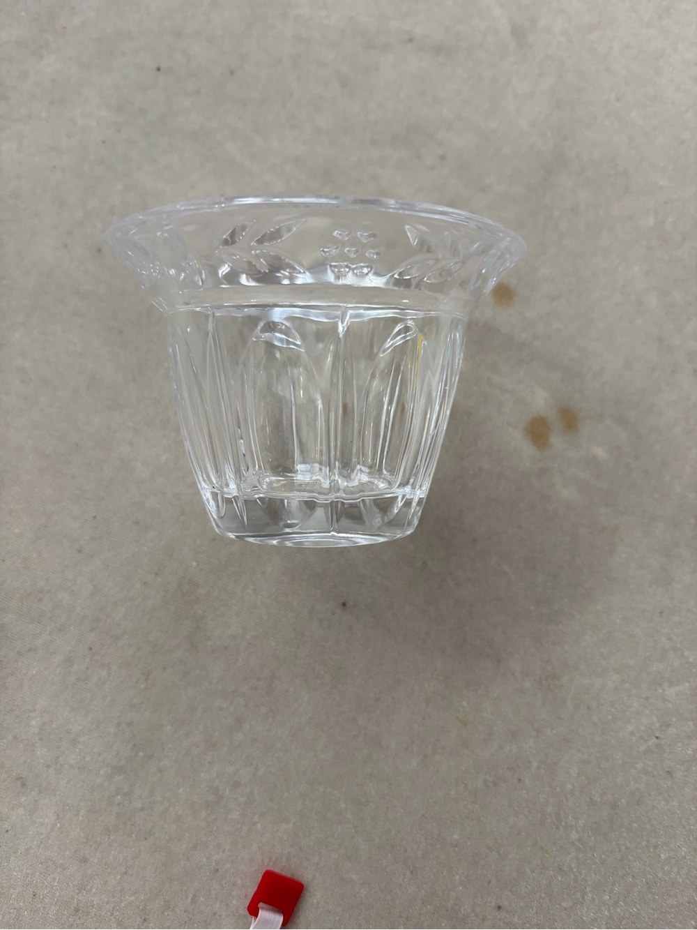 Pressed Glass Fluted Dessert Cup - Clear